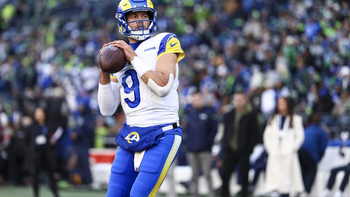 Matthew Stafford has won a Super Bowl and an MVP since the Rams traded Jared Goff and two first-round picks for him. (Photo by Kevin Sabitus/Getty Images)