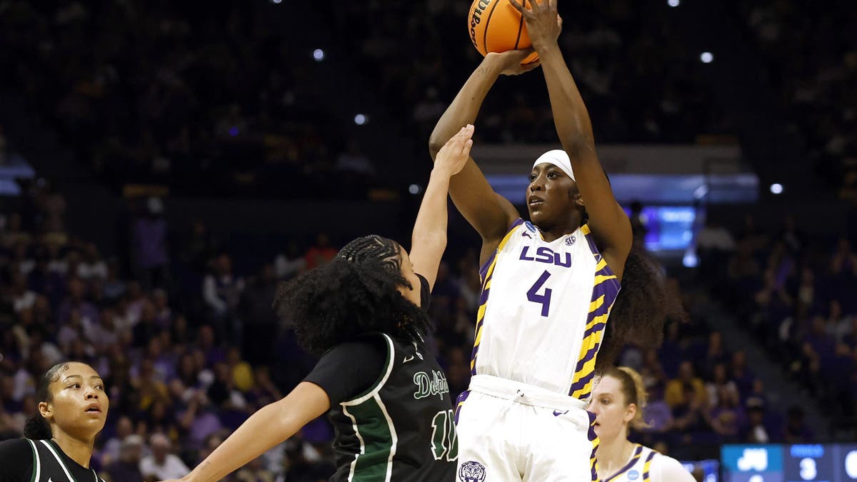 Johnson's numbers are down, but LSU's are up, and those are related events. (Photo by Tyler Kaufman/Getty Images)