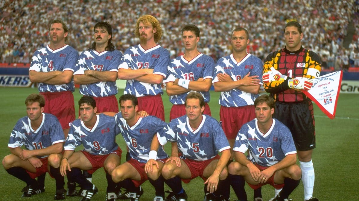 The USA squad at the World Cup in 1994. (Photo by George Tiedemann /Sports Illustrated via Getty Images)