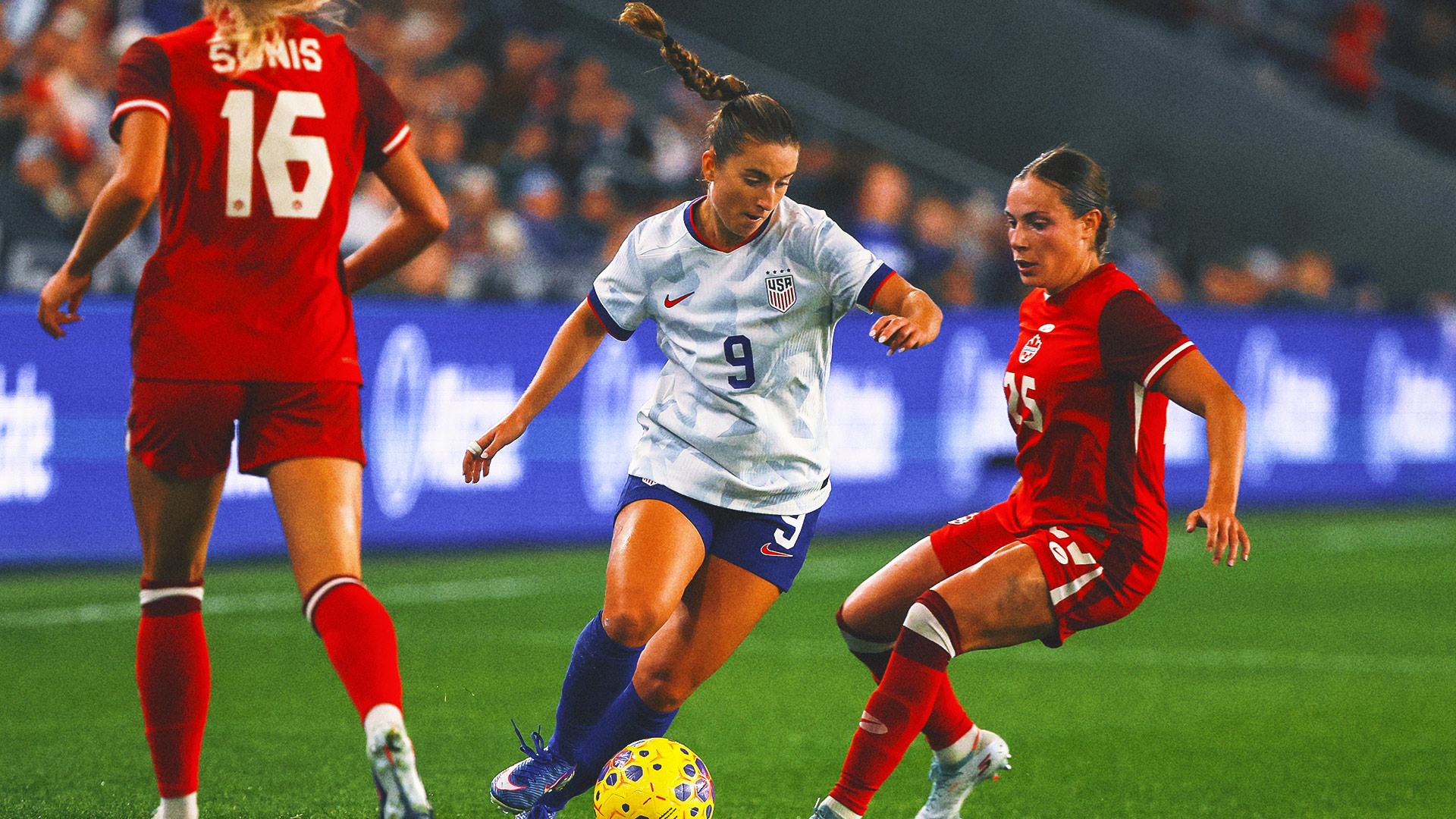 Aly Sentnor scores in 1-0 USA victory over Canada in the SheBelieves Cup