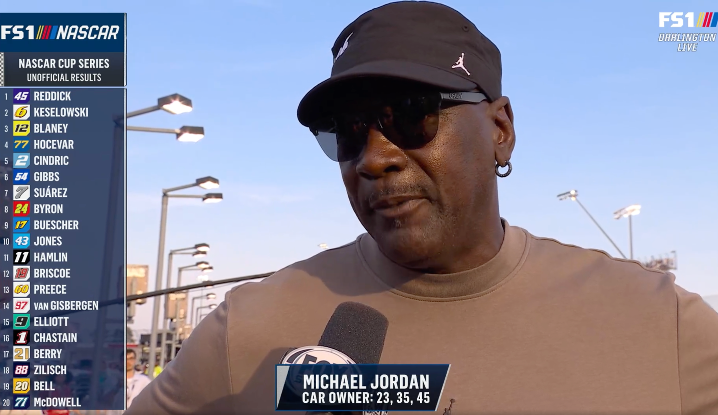 Michael Jordan Praises Tyler Reddick’s ‘Unbelievable’ Outing In Darlington Win