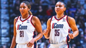 WOMEN'S COLLEGE BASKETBALL Trending Image: UConn Teammates Sarah Strong and Azzi Fudd Headline AP All-America 1st Team