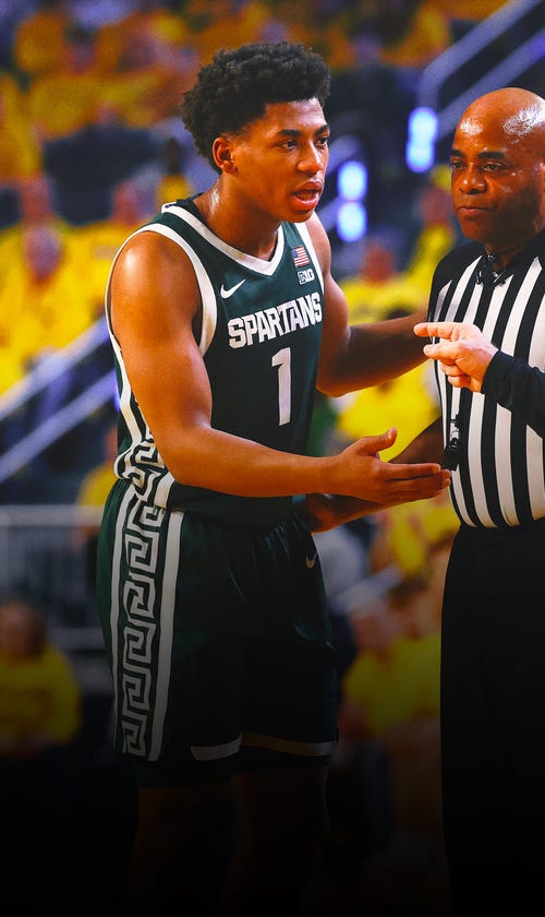 Michigan State's Jeremy Fears T'd Up for Kick Toward Groin of Michigan's Elliot Cadeau