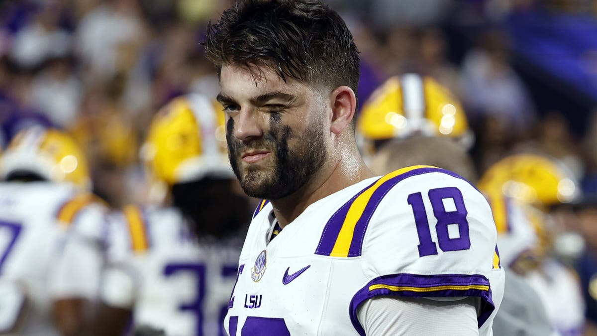 Garrett Nussmeier was viewed as a potential first-round pick entering the 2025 season.. (Photo by Tyler Kaufman/Getty Images)