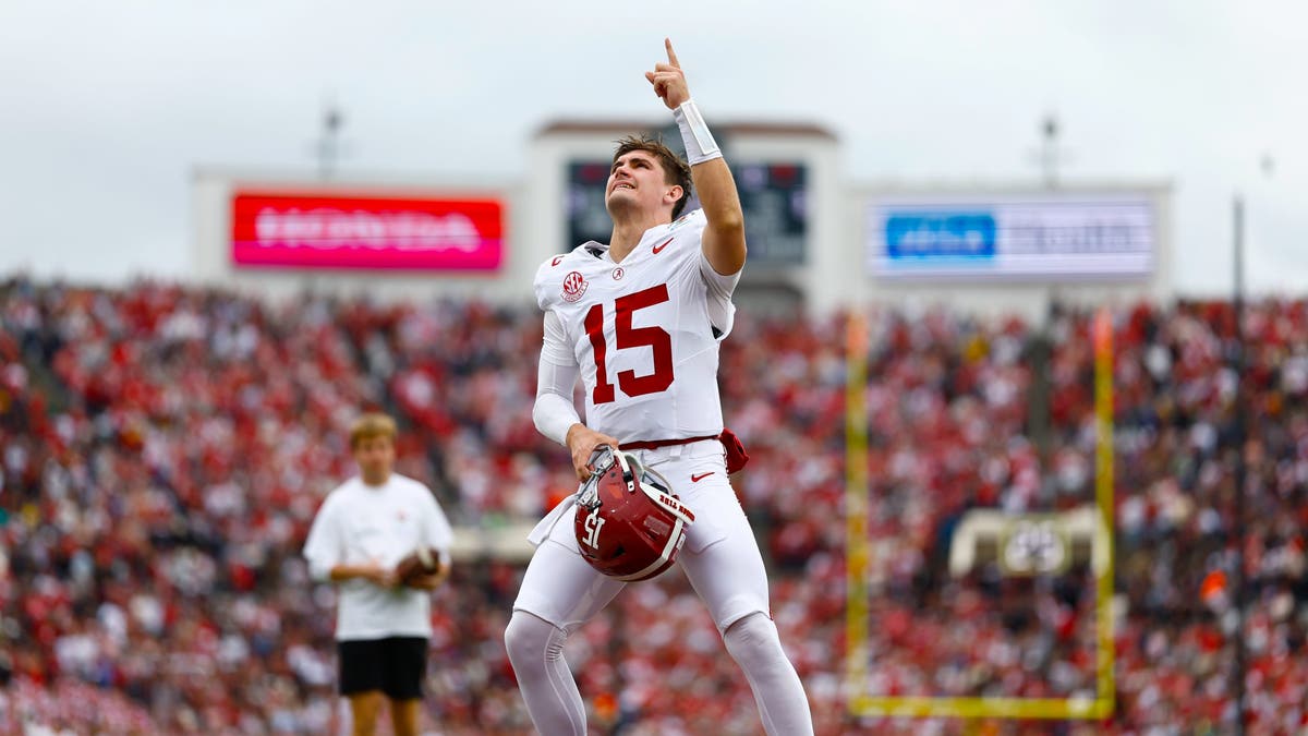 Ty Simpson has gained some potential first-round buzz in the weeks leading up to the draft. (Photo by CFP/Getty Images)