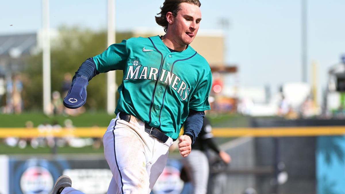 Colt Emerson has not made it to the majors yet, but the Mariners locked him up, anyway. (Photo by David Durochik/Diamond Images via Getty Images)