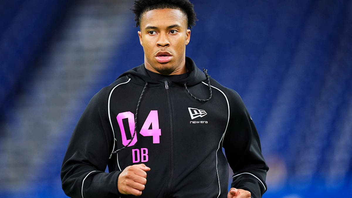 South Carolina's Brandon Cisse, drafted by the Packers, looks on during the 2026 NFL Scouting Combine  at Lucas Oil Stadium on February 27, 2026 in Indianapolis, Indiana. (Photo by Cooper Neill/Getty Images)