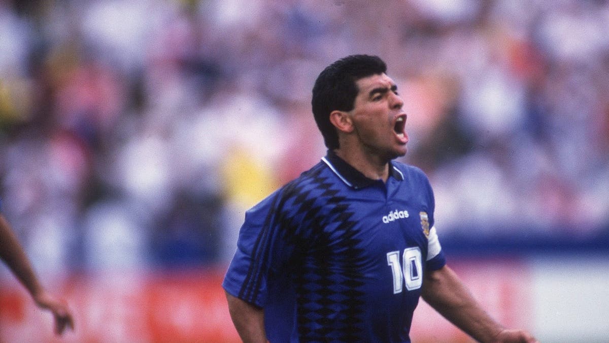 Diego Maradona had a brief appearance at USA '94. (Photo by Damian Strohmeyer/Sports Illustrated via Getty Images) 