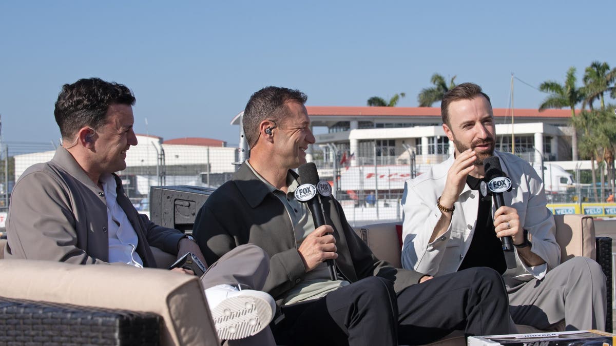 Will Buxton, Townsend Bell and James Hinchcliffe at the Firestone Grand Prix of St. Petersburg in March. (Photo by Mark Taylor/PictureGroup for Fox Sports)