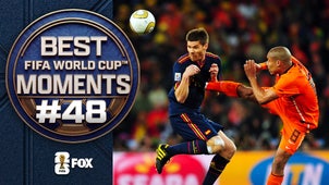 FIFA WORLD CUP MEN Trending Image: Nigel De Jong's Studs-Up Kick On Xabi Alonso Joins Top World Cup Moments List