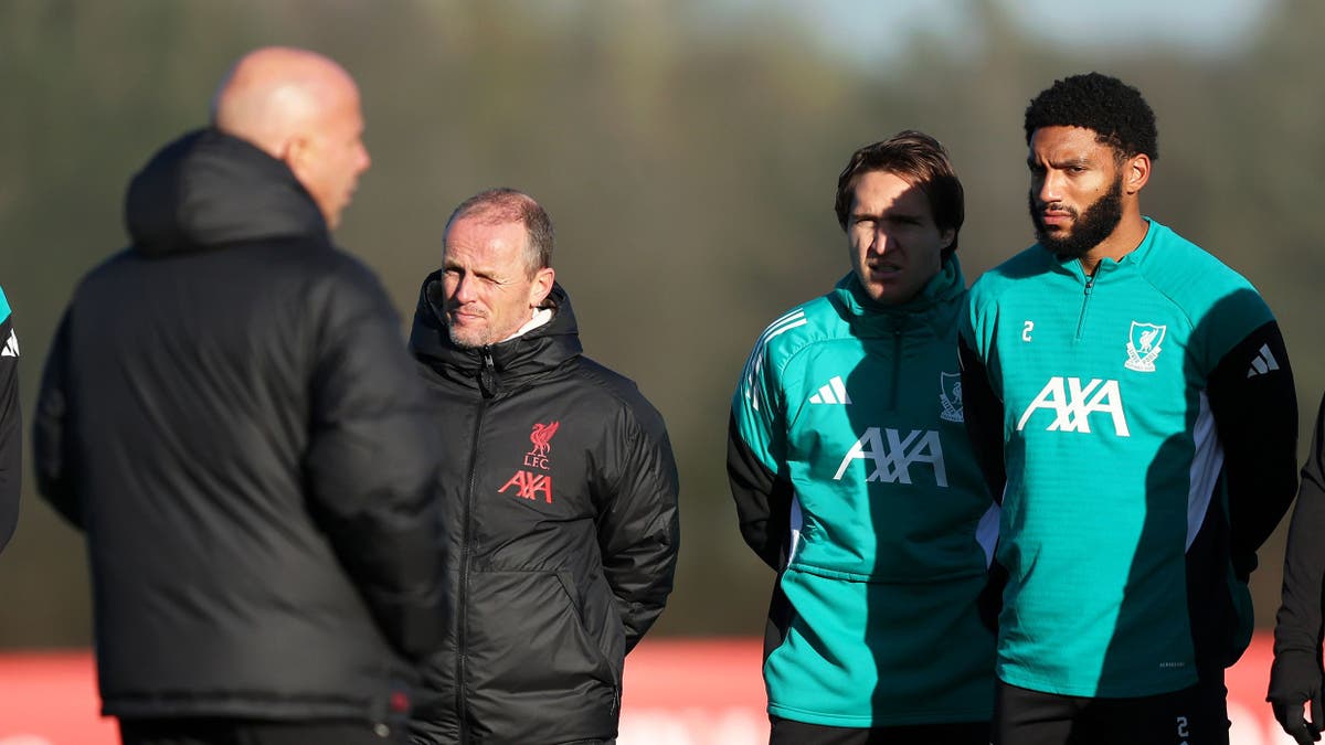 Liverpool FC Training Session And Press Conference - UEFA Champions League 2025/26 League Phase MD5
