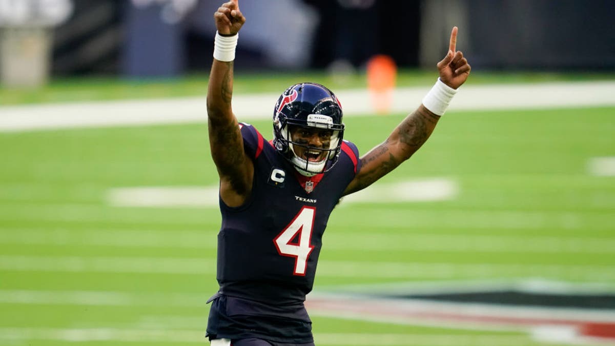 Deshaun Watson, el número 4 de los Houston Texans durante un NFL contra los Tennessee el 3 de enero de 2021 en Houston, Texas. (Foto de CooperGetty Images)