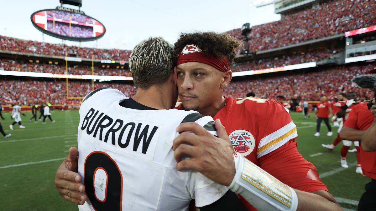 Joe Burrow and Patrick Mahomes have met in the AFC Championship Games. (Photo by Jamie Squire/Getty Images)