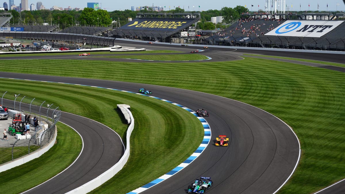 Graham Rahal leads INDYCAR's 2025 Sonsio Grand Prix. (Photo by Brian Spurlock/Icon Sportswire via Getty Images)