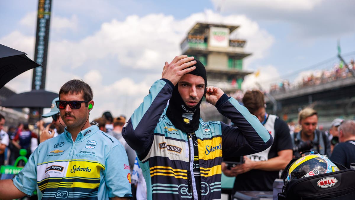 Alexander Rossi before qualifying for the 2026 Indy 500. (Photo by Jeremy Hogan/SOPA Images/LightRocket via Getty Images)