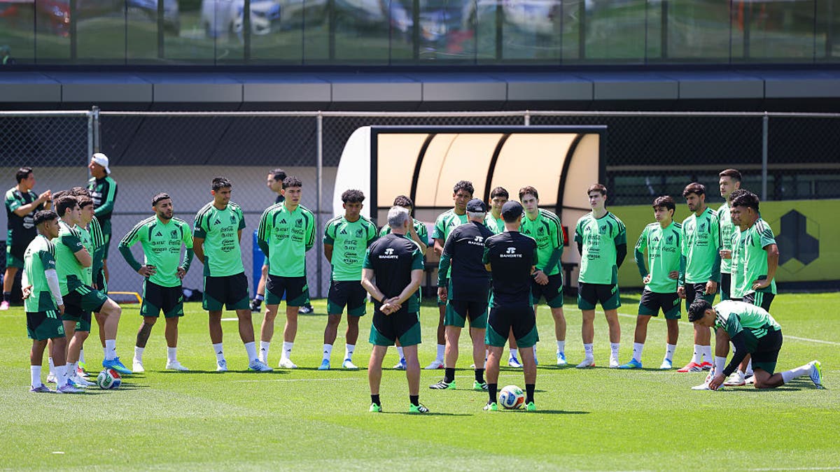 Players of Mexico perceive to their Head Coach Javier Aguirre (C) during a grooming league astatine CAR connected May 20, 2026 successful Mexico City, Mexico. (Photo by Agustin Cuevas/Getty Images)