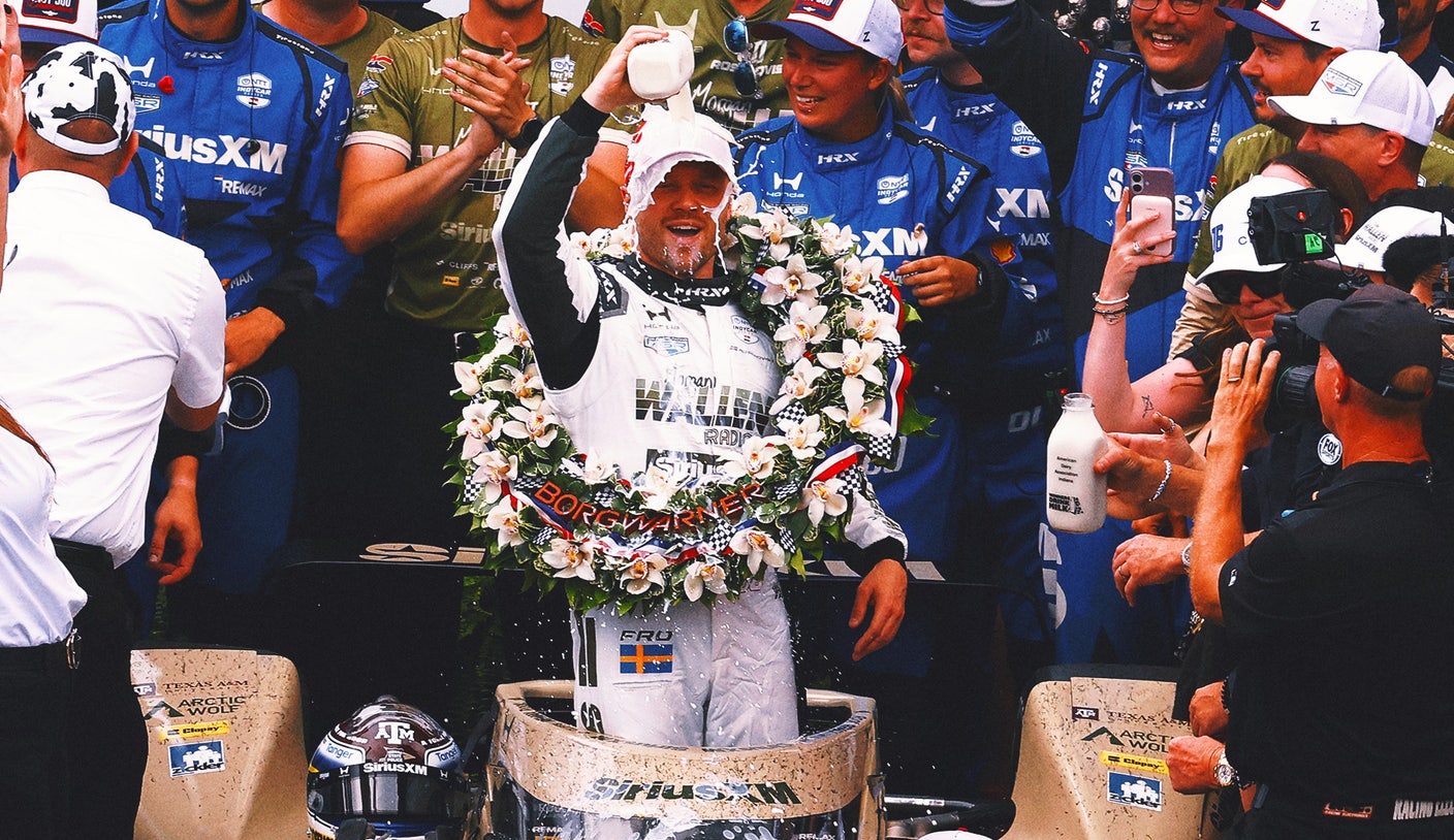 Photos: Felix Rosenqvist Celebrates Sweet Indy 500 Victory With Milk