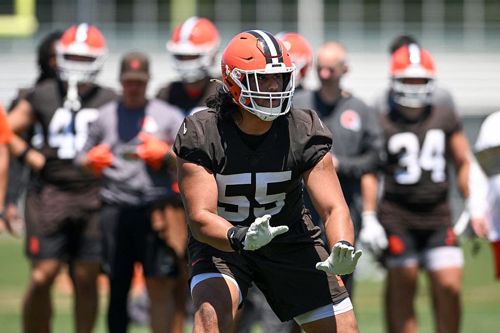 Spencer Fano was the first offensive lineman to come off the board in the 2026 draft. (Photo by Nick Cammett/Getty Images)