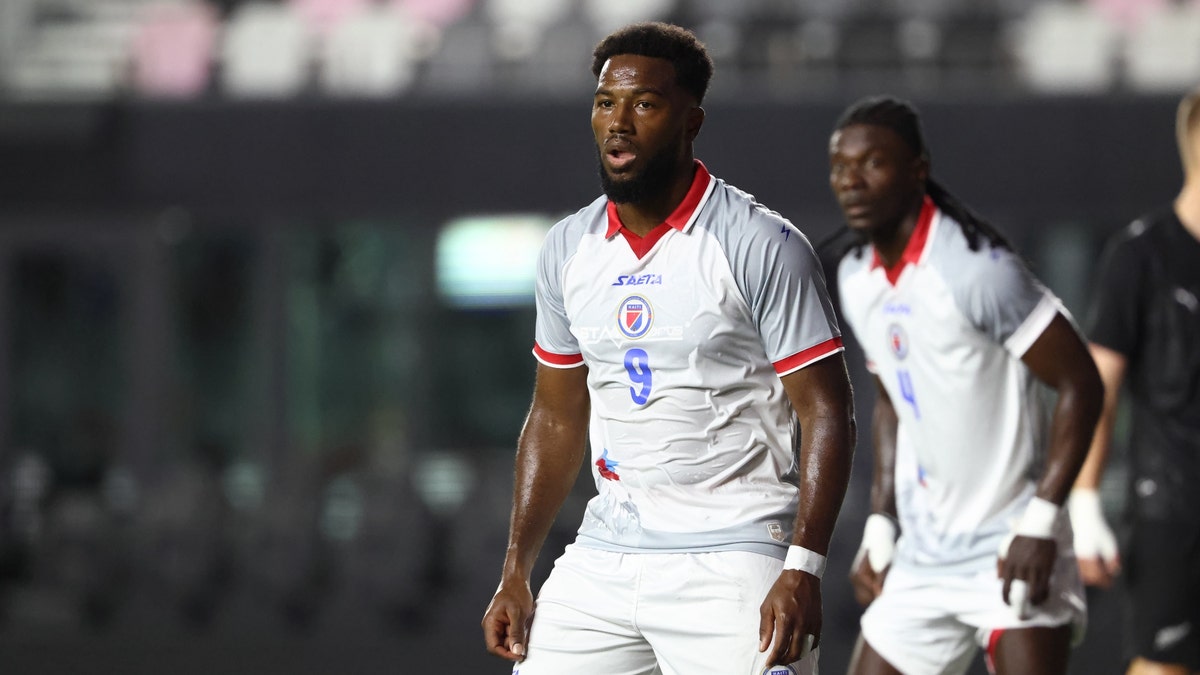 Striker Duckens Nazon is Haiti's all-time-leading goalscorer. (Peter Joneleit/Icon Sportswire via Getty Images)
