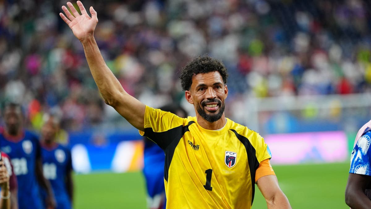 Newly minted fan favorite Vozinha Dias of Cape Verde celebrates, as the team qualified for the knockout stage. (Photo by Hakan Akgun/Anadolu via Getty Images)