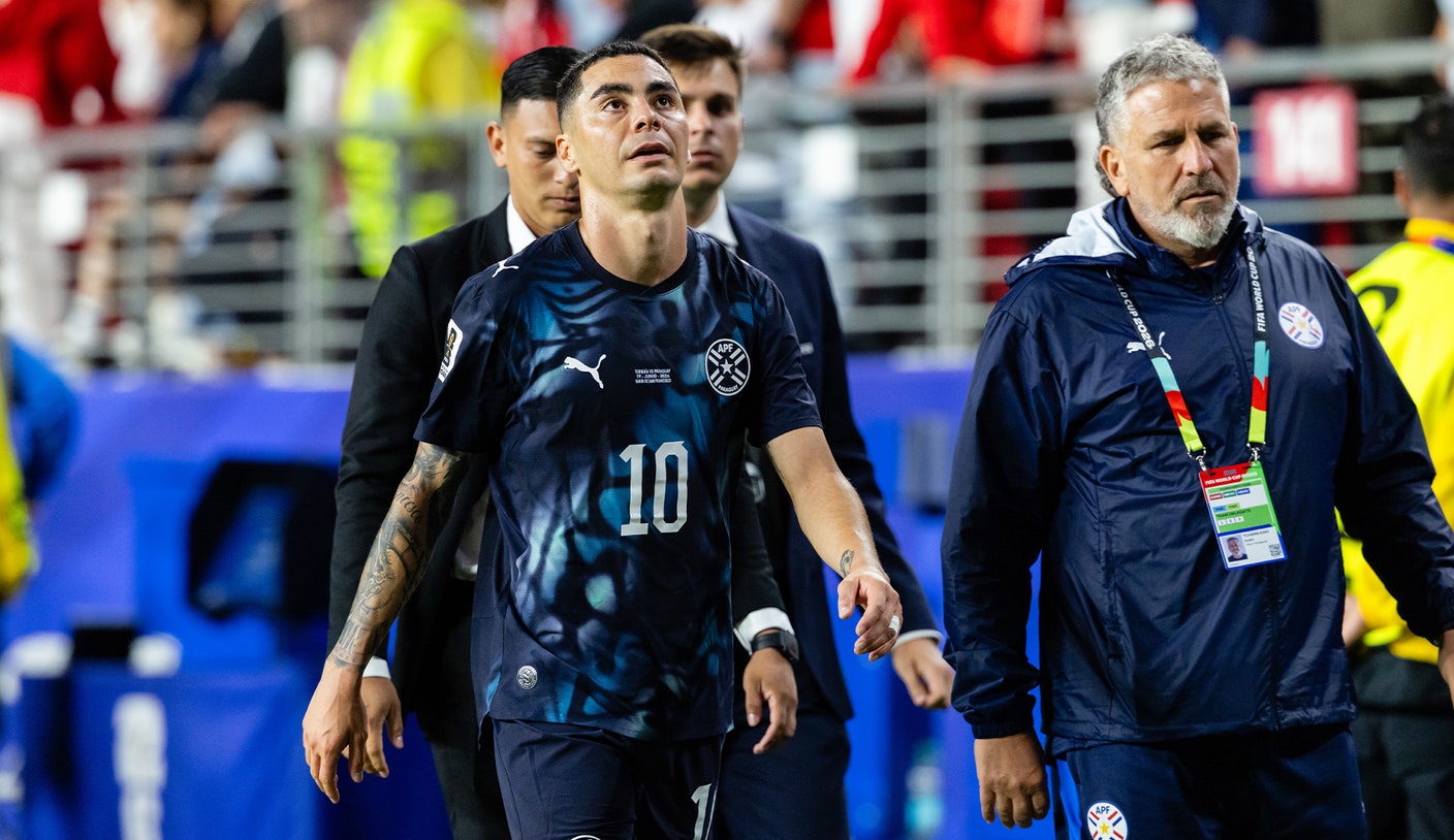 Paraguay's Almiron The 1st Player Red-Carded At The World Cup Under New Rule