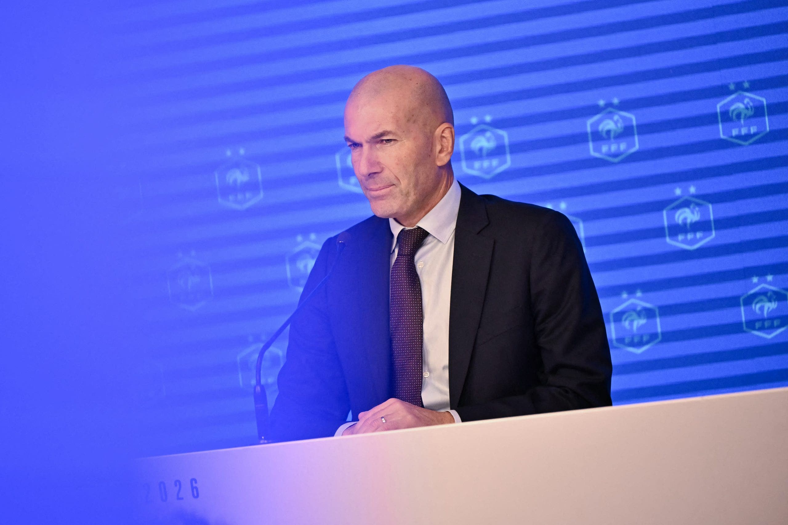 Zinedine Zidane takes over a French club that reached the quarterfinal round of the 2022 and 2026 World Cups. (Photo by LOU BENOIST / AFP via Getty Images)