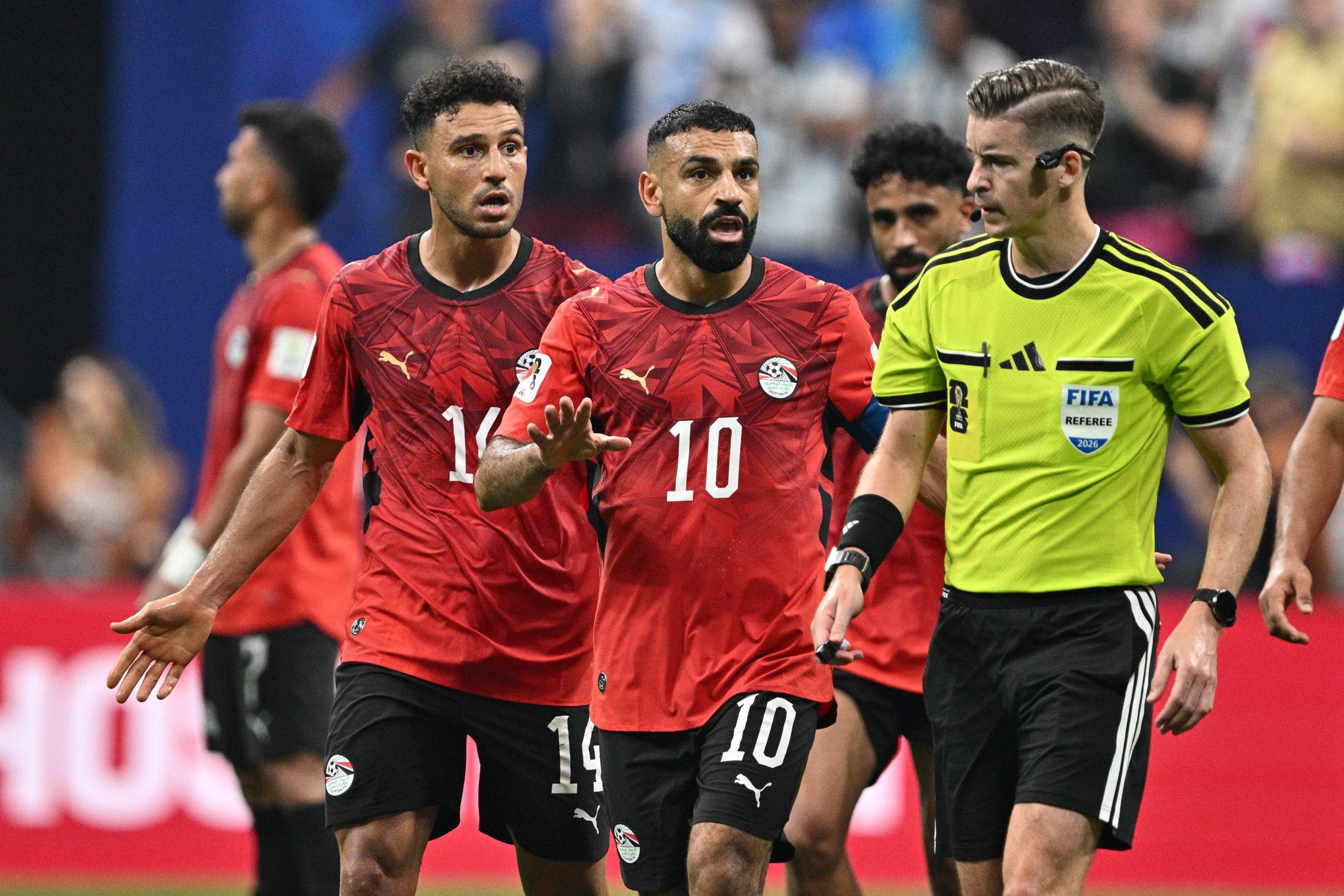 Referee Francois Letexier was at the center of controversy on Tuesday after an Egypt goal was ruled out following a VAR review. (Sebastian Frej/Getty Images)