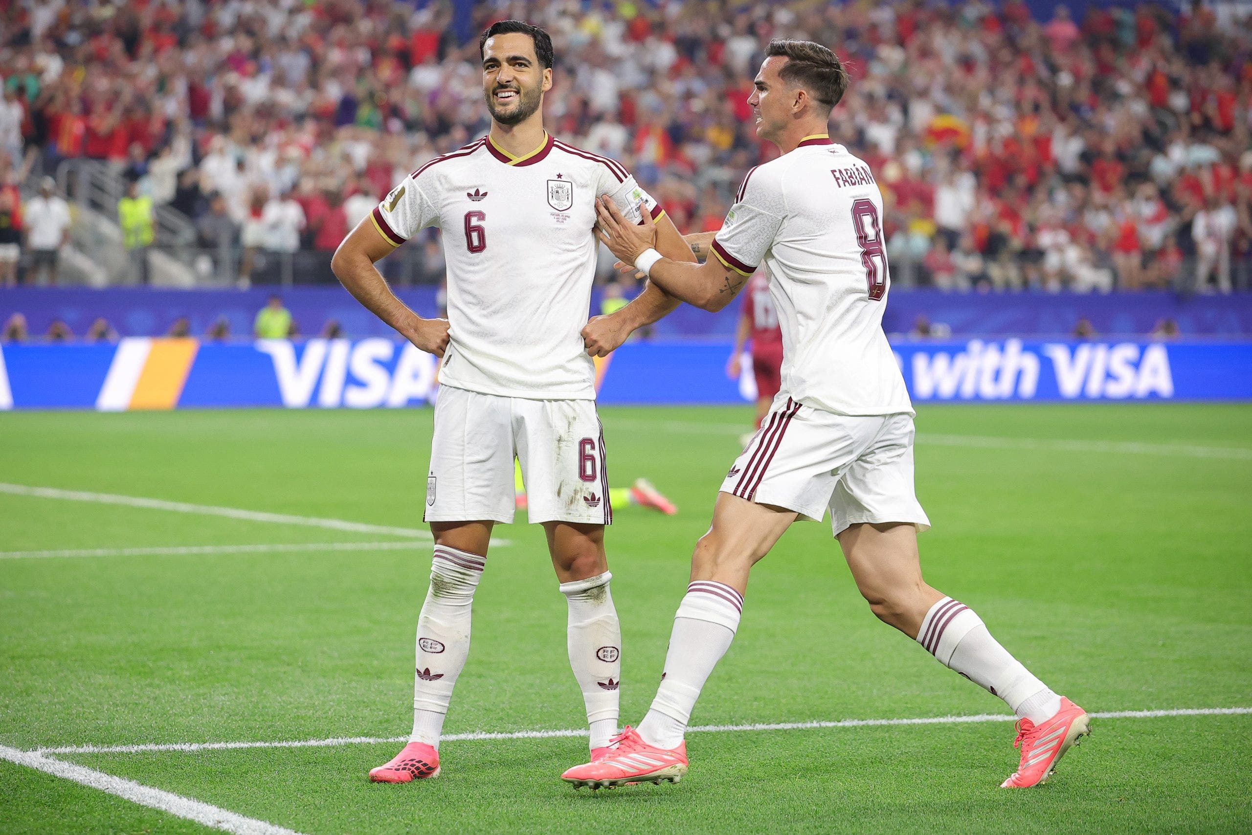 Spain has already had plenty to celebrate at Dallas Stadium this World Cup, but can it keep it going against France with Jerry Jones in attendance? (Image credit: Getty)