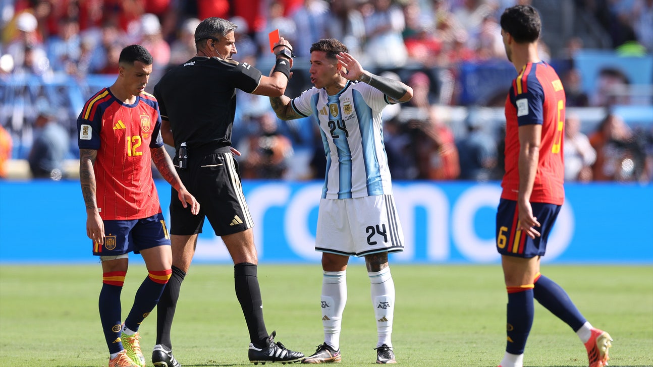 Enzo Fernández Sent Off As Argentina Goes Down To 10 Men In World Cup Final