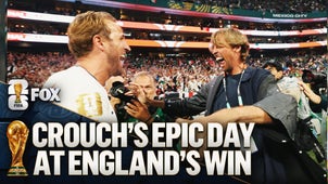 ENGLAND MEN Trending Image: 'One Of The Great England Wins': Peter Crouch Celebrates With The Three Lions