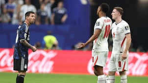 LIONEL MESSI Trending Image: Messi's Iconic Shrug And Bellingham's Barco Slap: Argentina-England Was Tense