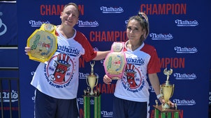 BETTING Trending Image: 2026 Nathan's Hot Dog Eating Contest Odds: Joey Chestnut, Miki Sudo Favored