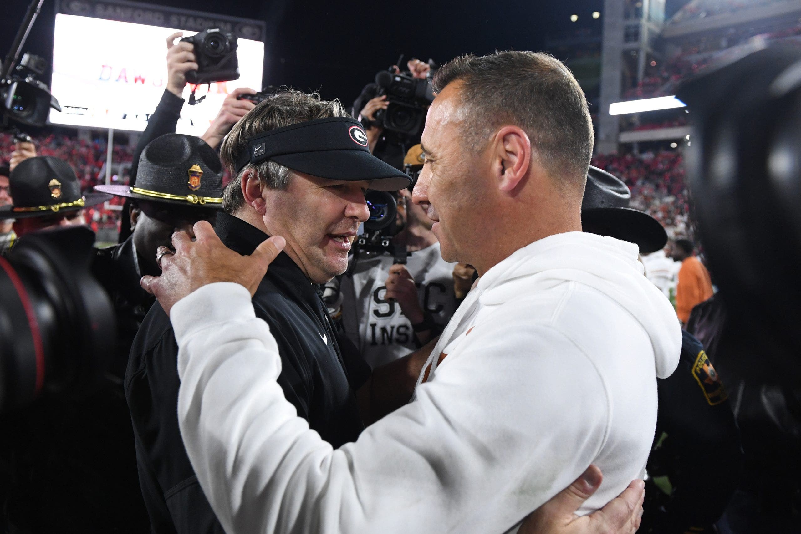 Kirby Smart and Steve Sarkisian have led their respective programs to plenty of success. (Photo by Jeffrey Vest/Icon Sportswire via Getty Images)