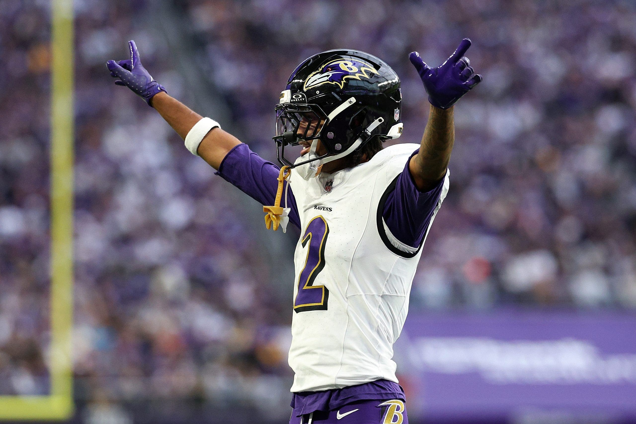 Ravens CB Nate Wiggins Carted Off Field With Leg Injury