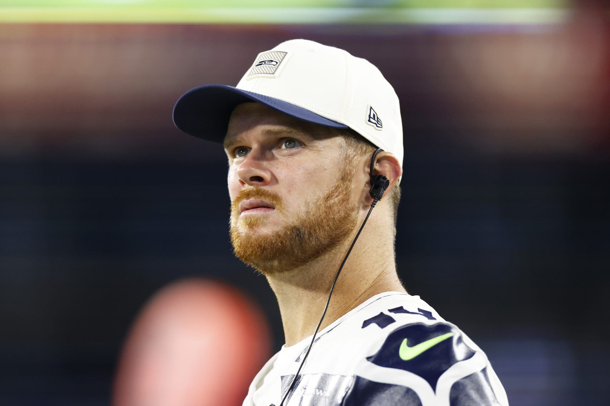 Whether Seattle can repeat as Super Bowl champion may hinge on Sam Darnold's performance in 2026. (Johnnie Izquierdo/Getty Images)