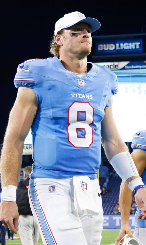 Titans Reportedly Cut QB Will Levis With Mitchell Trubisky Set To Backup Cam Ward