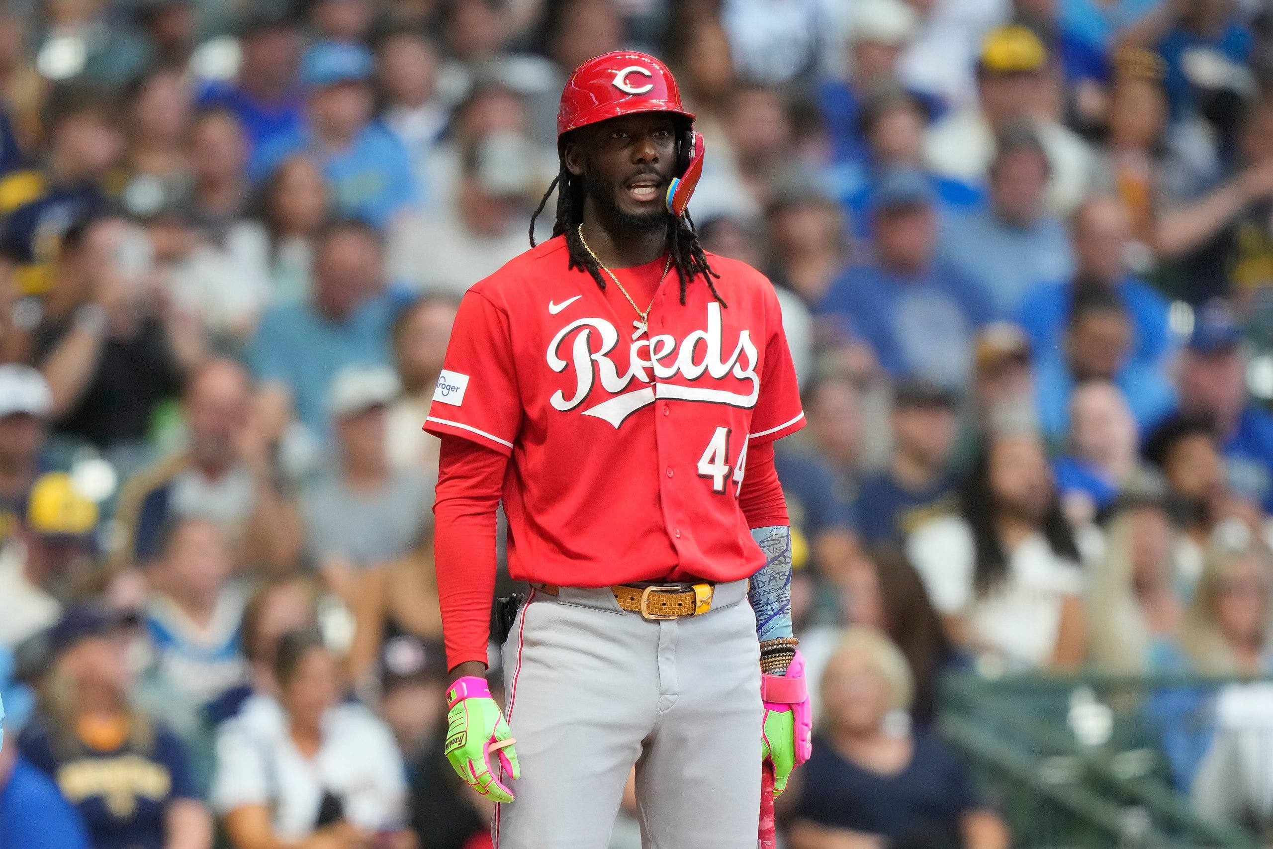 Elly De La Cruz sigue siendo una de las jóvenes estrellas más prometedoras del béisbol. (Foto de John Fisher/Getty Images)