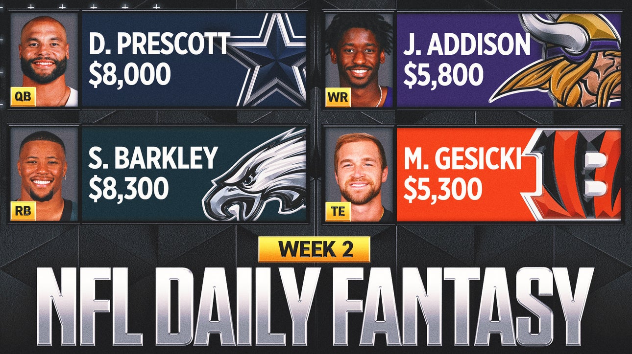NFL DFS Week 2: Best Picks, Lineup Advice and Value Plays