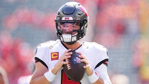 NEXT Trending Image: Baker Mayfield Wears Michigan Jersey At Bucs Podium After Oklahoma Loss