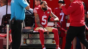 NFL Trending Image: 49ers WR Mike Evans, OT Trent Williams Carted Off vs. Cardinals
