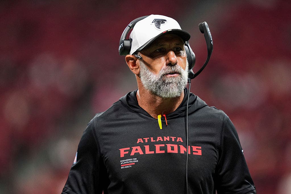 After a trial-by-fire with the Jets, Jeff Ulbrich has the Falcons playing structurally sound defense. (Photo by Perry Knotts/Getty Images)