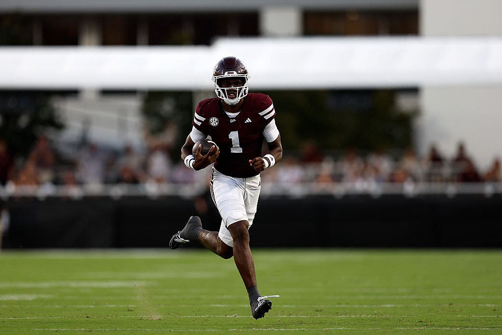 Kamario Taylor and Mississippi State's perfect season ended with a loss to Alabama. (Photo by Justin Ford/Getty Images)