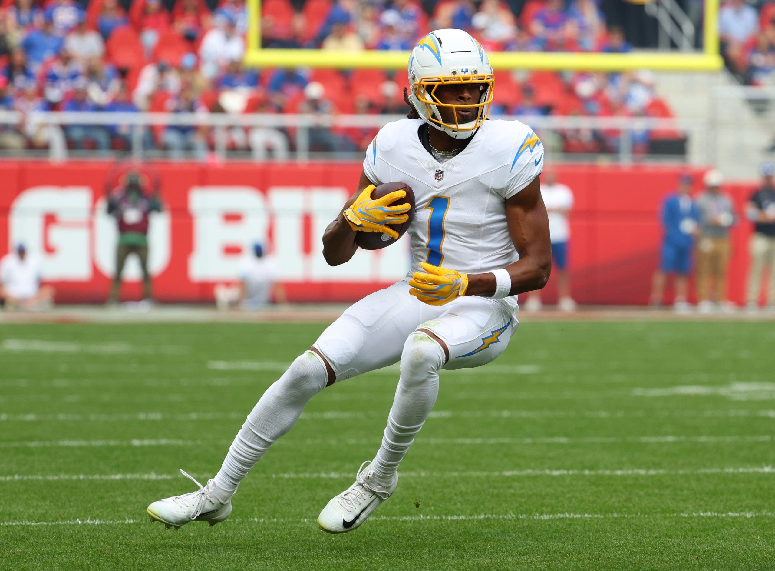 Quentin Johnston might be another candidate to get traded if the Chargers opt to be sellers ahead of the deadline. (Photo by Timothy T Ludwig/Getty Images)