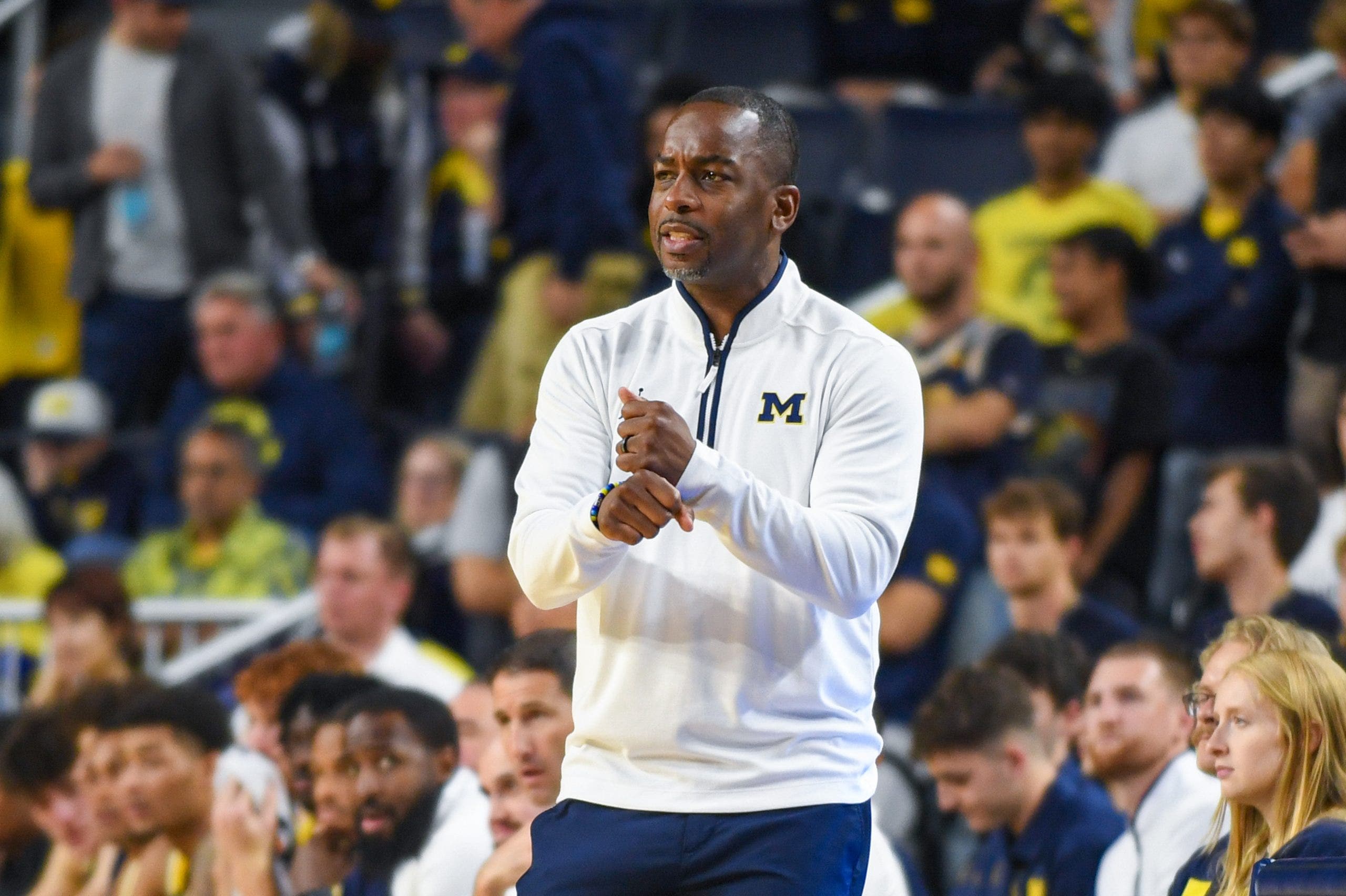 Mike Boynton Jr. received a two-year deal as Michigan's official head coach after Dusty May's departure. (Photo by Aaron J. Thornton/Getty Images)