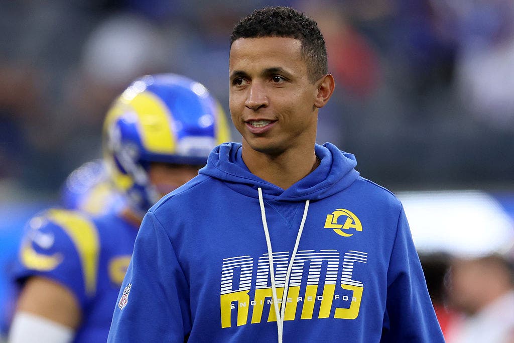 Rams offensive coordinator Nate Scheelhaase is the latest member of Sean McVay's staff to be in demand around the NFL. (Photo by Katelyn Mulcahy/Getty Images)