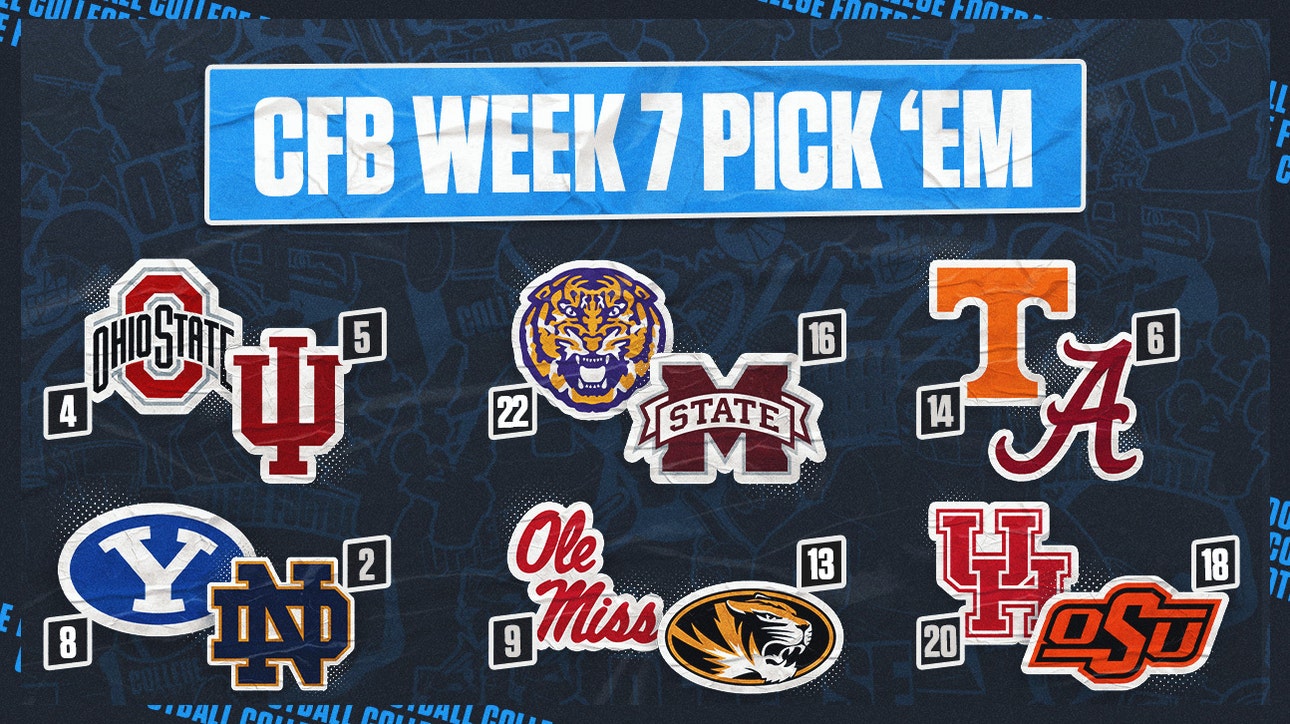 CFB Pick 'Em: Top Week 7 Games, Including Ohio State-Indiana, Notre Dame-BYU