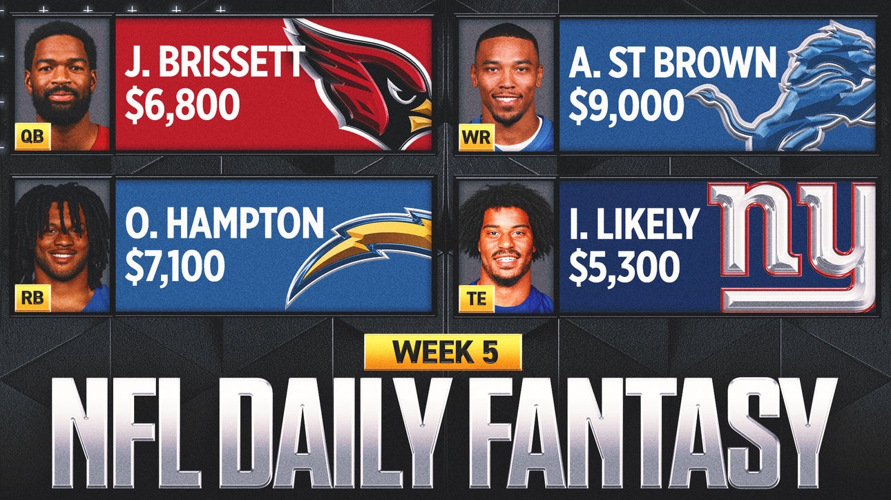NFL DFS Week 5: Best Picks, Lineup Advice and Value Plays