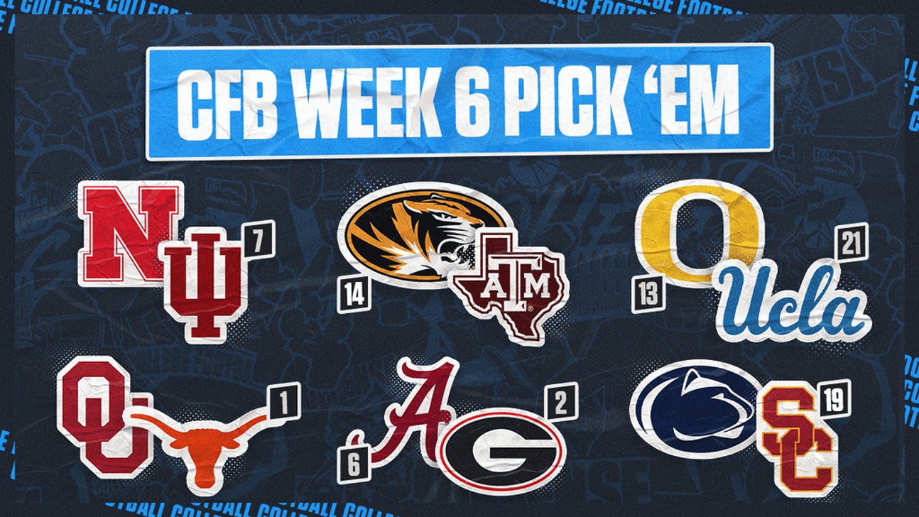 CFB Pick 'Em: Top Week 6 Games, Including Alabama-Georgia, Oregon-UCLA, More