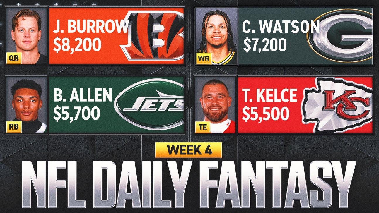 NFL DFS Week 4: Best Picks, Lineup Advice and Value Plays