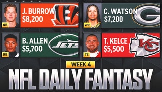 Next Story Image: NFL DFS Week 4: Best Picks, Lineup Advice and Value Plays